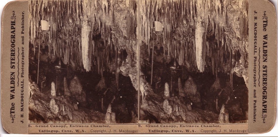 Grand Canopy - Entrance Chamber, Yallingup Cave, WA. - JHA MacDougall's Stereographs