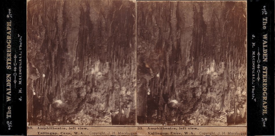 The Amphitheatre in Yallingup Cave, WA. - JHA MacDougall's Stereographs